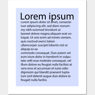 LOREM IPSUM Posters and Art